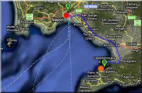 Percorso Napoli - Vico Equense